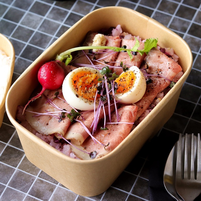 フードカップ KM重箱170-1000本体ナチュラル｜テイクアウト容器の通販