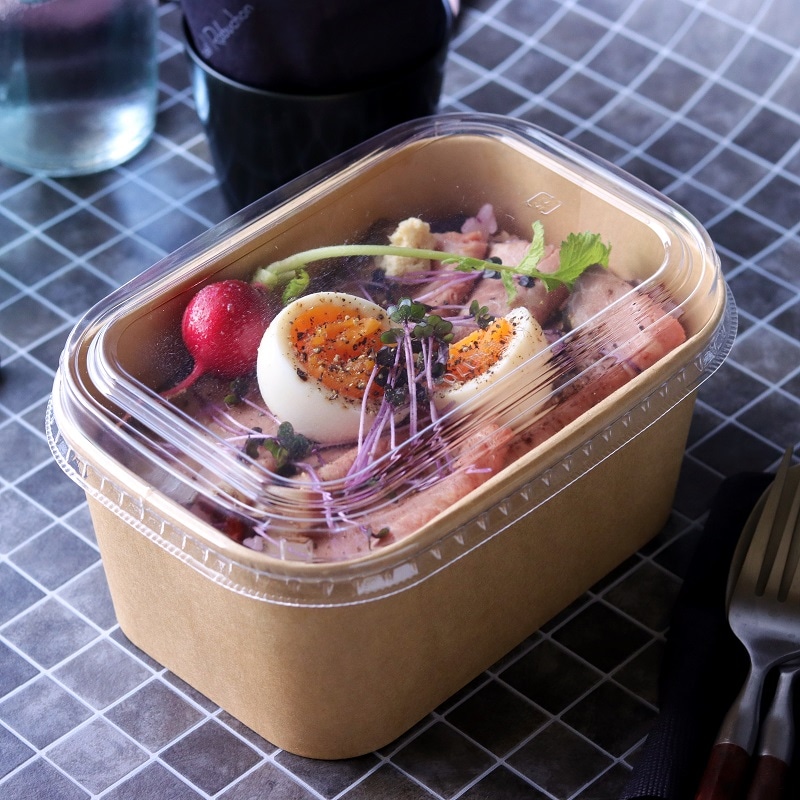 フードカップ KM重箱170-1000本体ナチュラル｜テイクアウト容器の通販