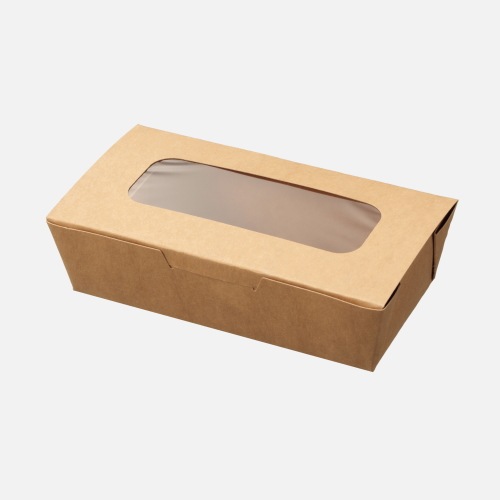 フードパック・ボックス KMフードパック 中 窓有 ナチュラル