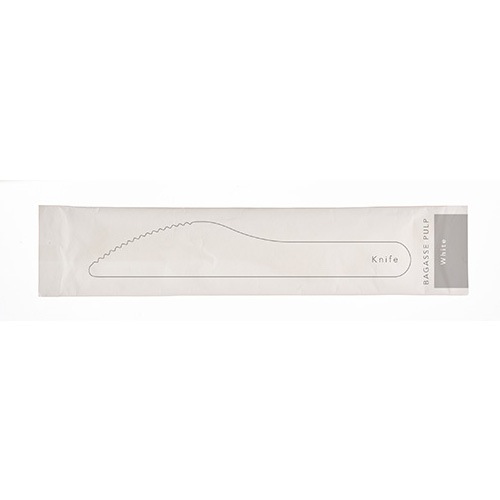カトラリー バガスパルプナイフ160 ホワイト