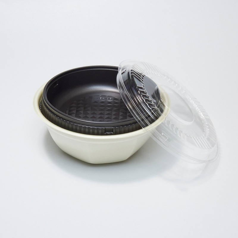 どんぶり・麺容器 KNB-185-U 本体耐熱 アイボリー