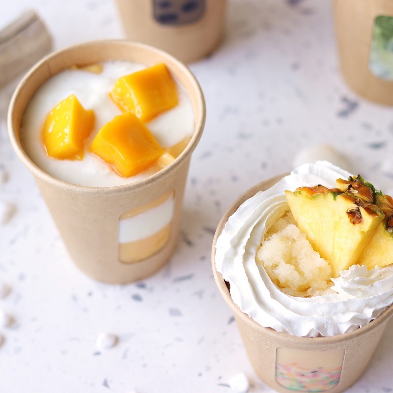 紙コップ・フタ KMT-8窓有 ナチュラル｜テイクアウト容器の通販Pakumo