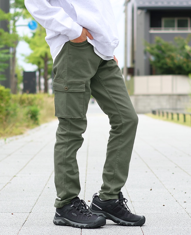 クリフメイヤー[公式] ストレッチツイルスリムカーゴパンツ MENS