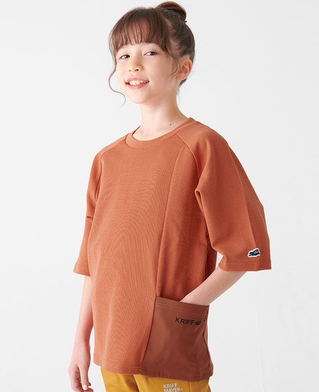 クリフメイヤー[公式] さらっと切替ラグラン６分T KIDS 2337842K 