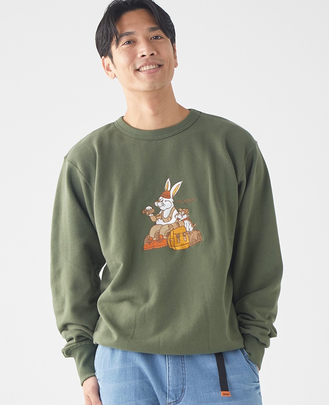 クリフメイヤー[公式] 裏起毛クルー(ラビット＆ドッグ) MENS 2423105
