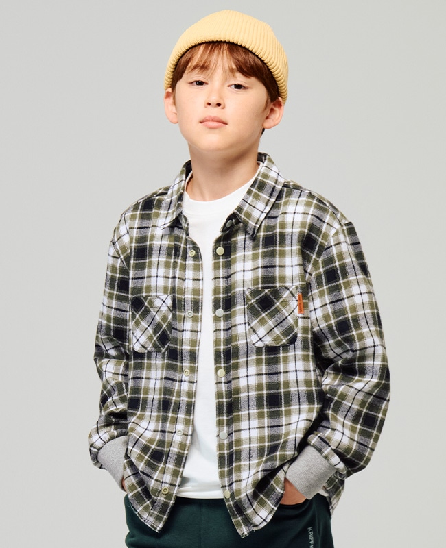 クリフメイヤー[公式] ハッピーチェックシャツ KIDS J2517101