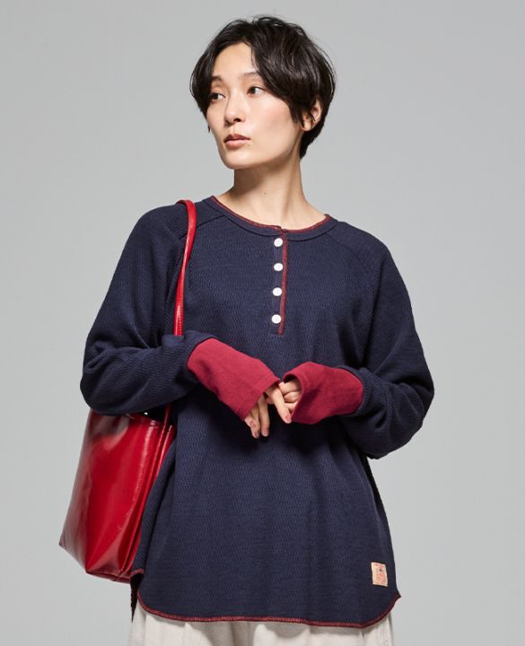 クリフメイヤー[公式] ハニカムワッフルバイカラーロンT LADYS W2517831