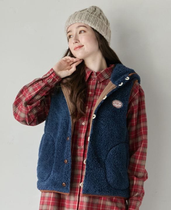 クリフメイヤー[公式] シャギーボアボタンフードベスト LADYS W2514408