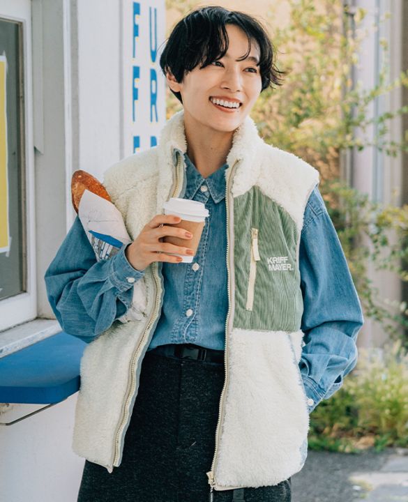 クリフメイヤー[公式] シャギーボアベスト LADYS W2514410