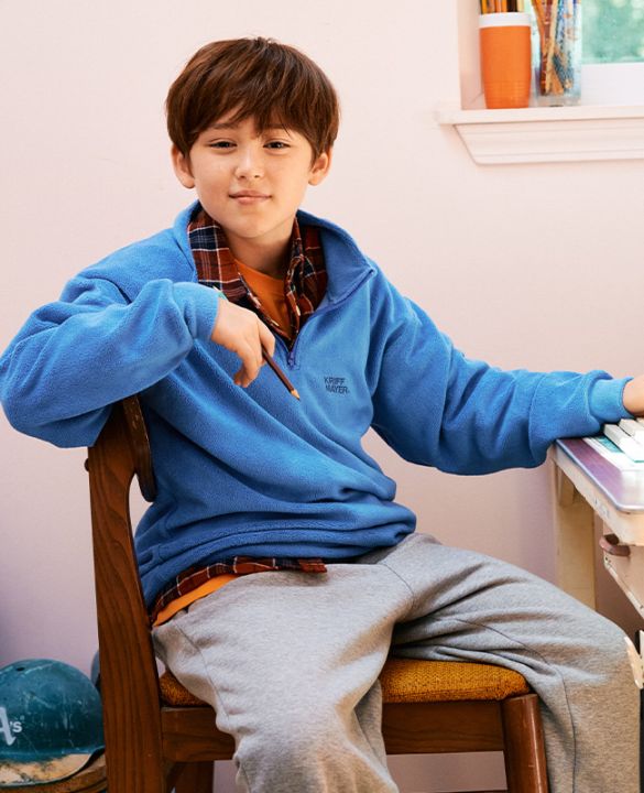 クリフメイヤー[公式] 超のびハーフジップ KIDS J2517104