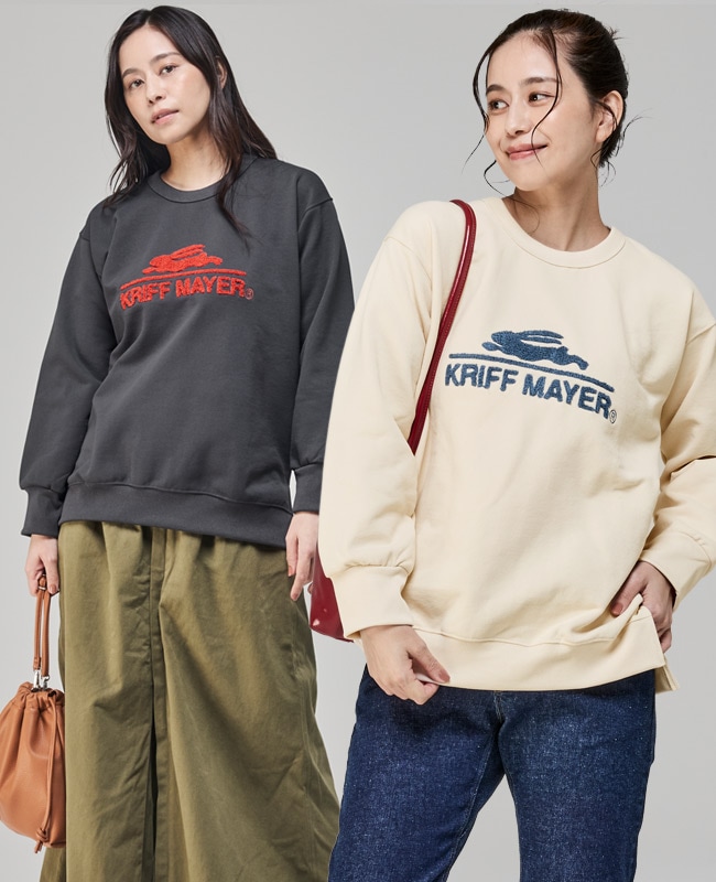 クリフメイヤー[公式] サガラ刺繍裏起毛クルー(ロゴ) LADYS W2527817
