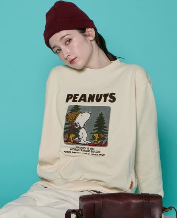 クリフメイヤー[公式] サガラ刺繍スヌーピー裏起毛スウェット LADYS W2527822