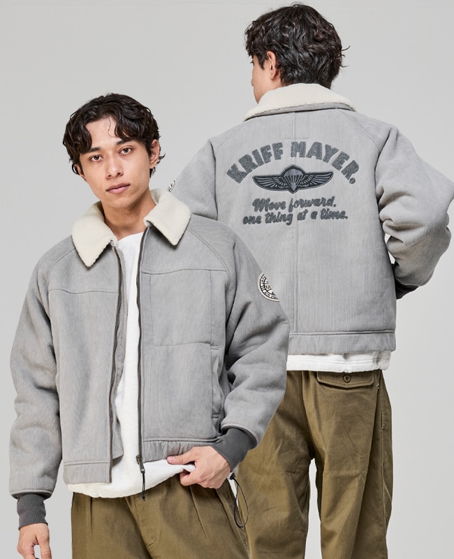 クリフメイヤー[公式] 裏ボアコーデュロイボンバージャケット MENS