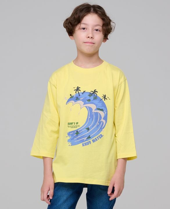 クリフメイヤー[公式] 楽LUCK七分袖Tシャツ(波) KIDS J2536316 | KIDS