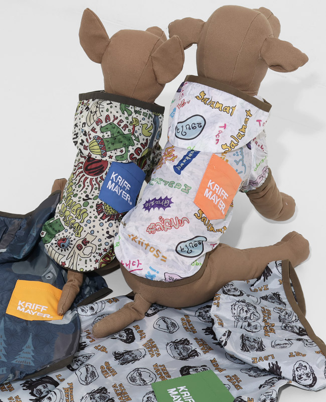 クリフメイヤー[公式] クリーネス総柄フードJK DOG D2537846