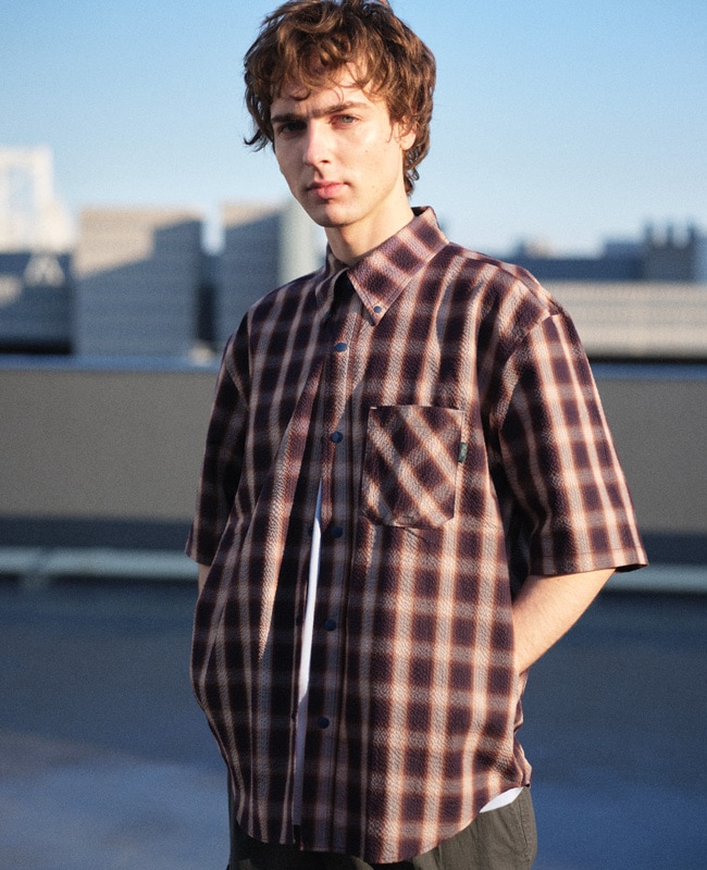 Bukta スナップボタン5分袖シャツ MENS BU2545134