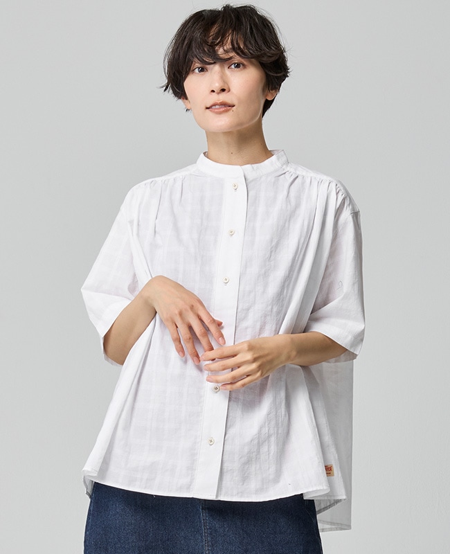 クリフメイヤー[公式] ボックスギャザー半袖シャツ LADYS W2545115