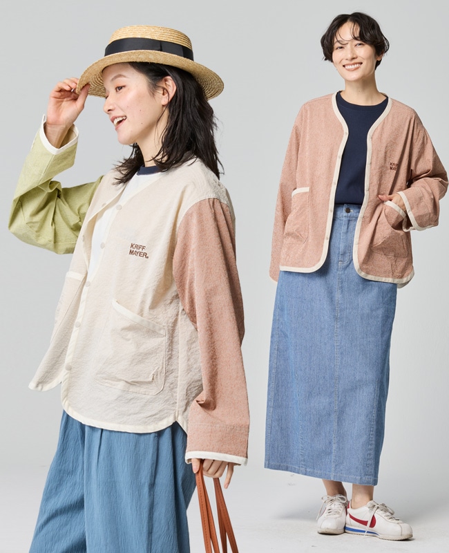 クリフメイヤー[公式] スズシゲ布帛カーデ LADYS W2547813