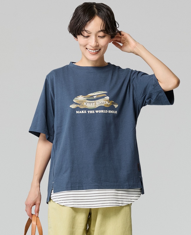 クリフメイヤー[公式] 柄ロゴ半袖Tシャツ LADYS W2546305