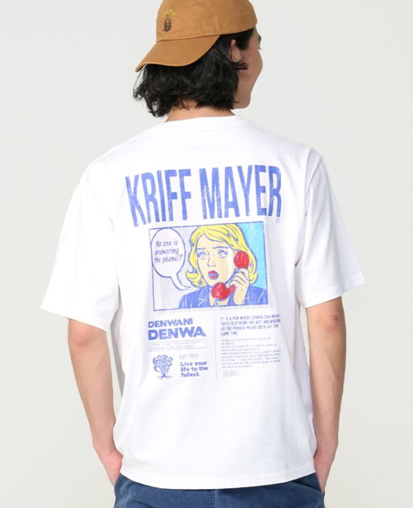 クリフメイヤー[公式] ダジャレ半袖Tシャツ(デンワニデンワ) 2556303