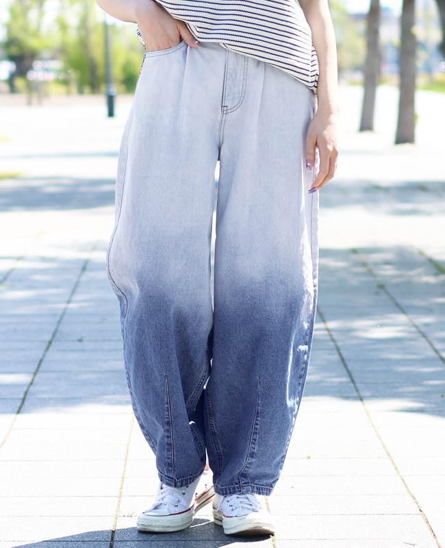 クリフメイヤー[公式] バレルレッググラデーションパンツ LADYS W2554001