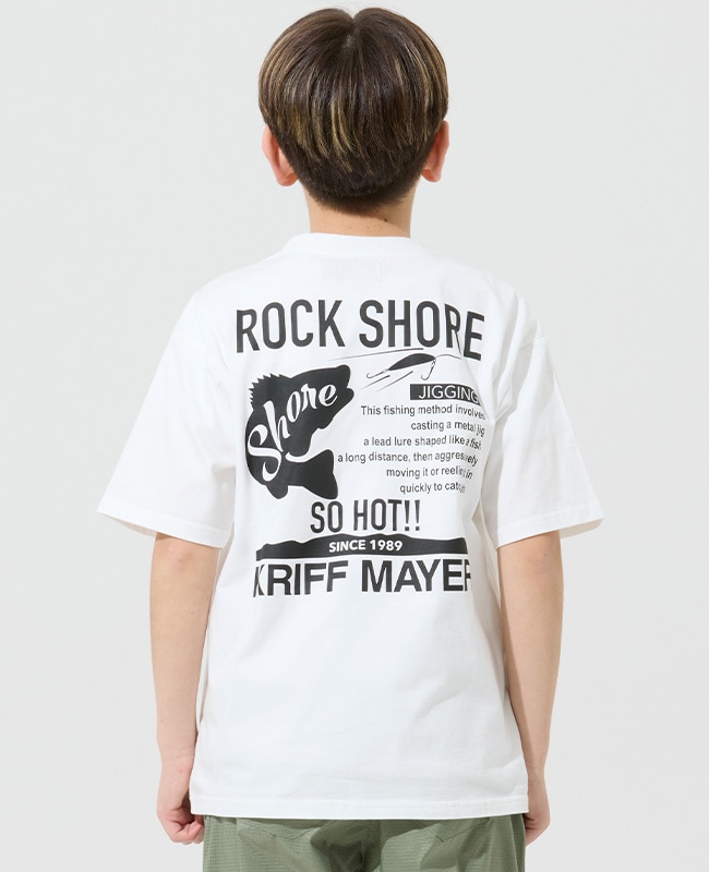 gomme新品リーフプリント天竺切替ドレープTシャツ クリフメイヤー[公式] 天竺プリントT(ルアー) KIDS J2557823 | KIDS