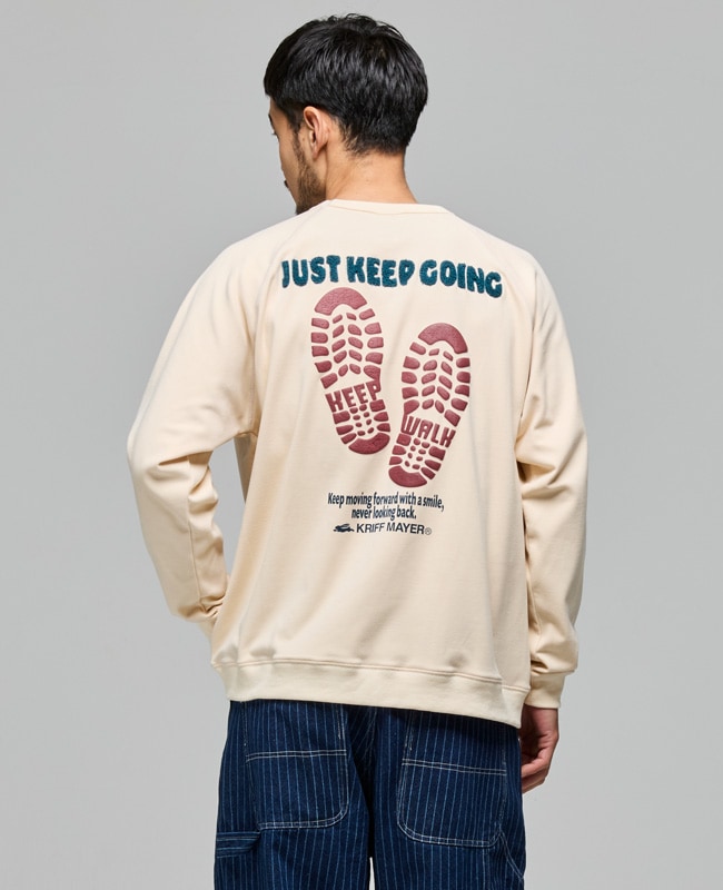 クリフメイヤー[公式] もちのび刺繍ラグランロンT(足跡) MENS 2615601
