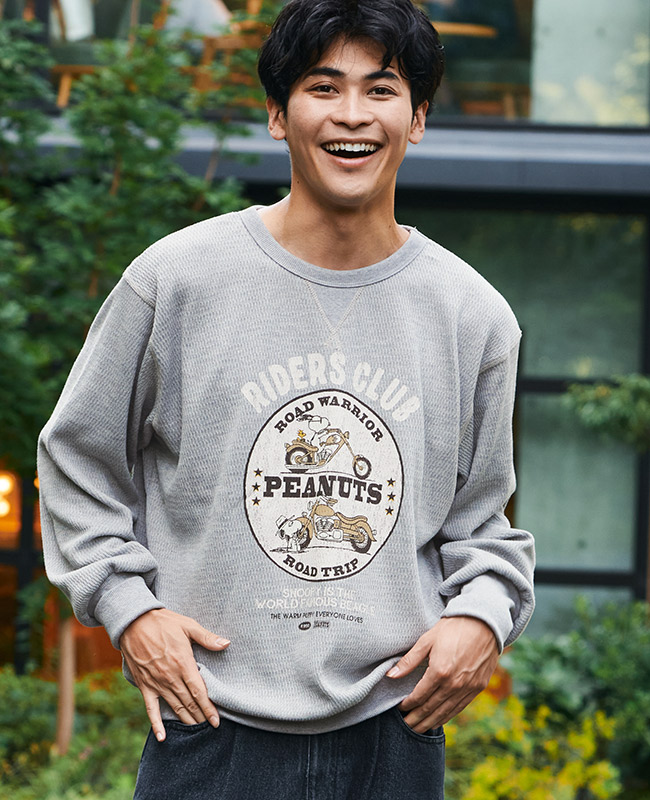 クリフメイヤー[公式] ハニカムサーマルスウェットT(スヌーピー) MENS 2627845