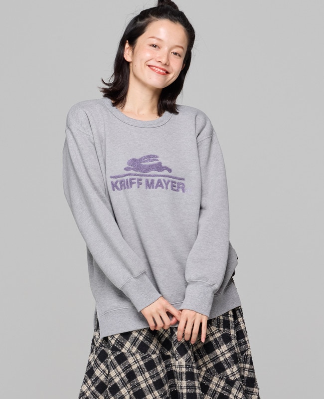 クリフメイヤー[公式] サガラ刺繍裏起毛ゆるクルー(ロゴ) LADYS W2627810