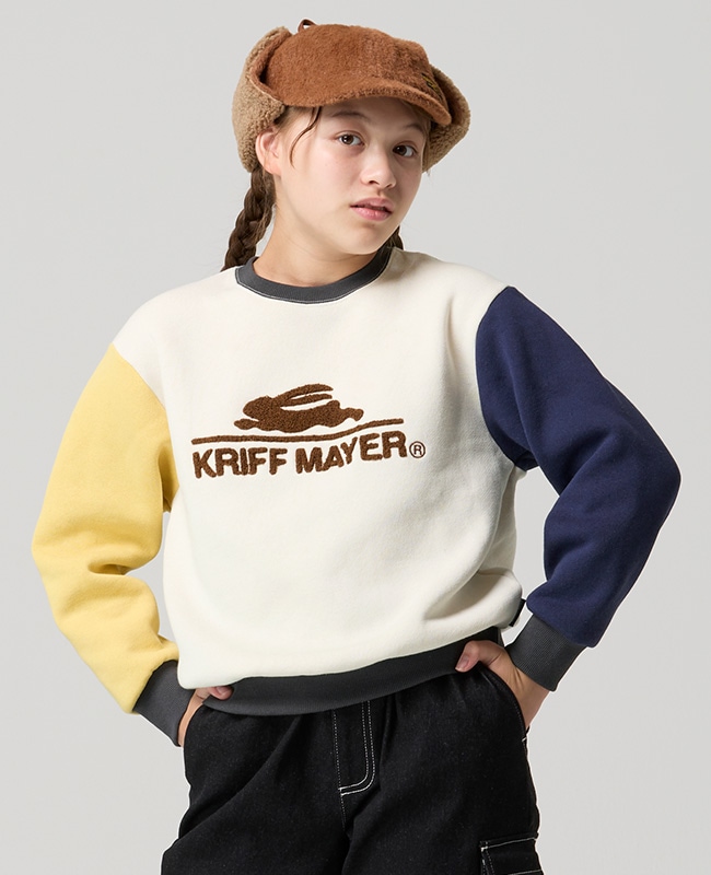 クリフメイヤー[公式] サガラ刺繍裏起毛クルー(ロゴ) KIDS J2627824