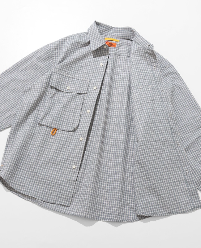 クリフメイヤー[公式] シアサッカーチェックドアシャツ MENS 2535103