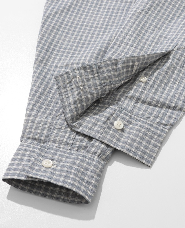 クリフメイヤー[公式] シアサッカーチェックドアシャツ MENS 2535103