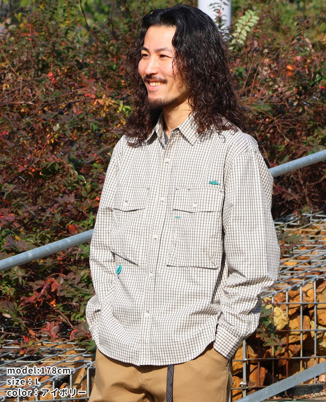 クリフメイヤー[公式] シアサッカーチェックドアシャツ MENS 2535103