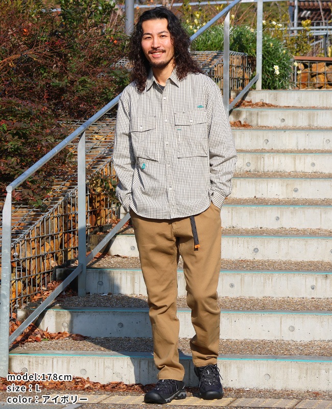 クリフメイヤー[公式] シアサッカーチェックドアシャツ MENS 2535103