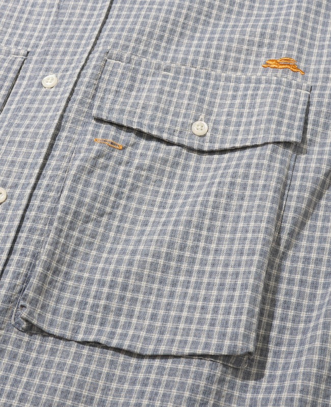 クリフメイヤー[公式] シアサッカーチェックドアシャツ MENS 2535103