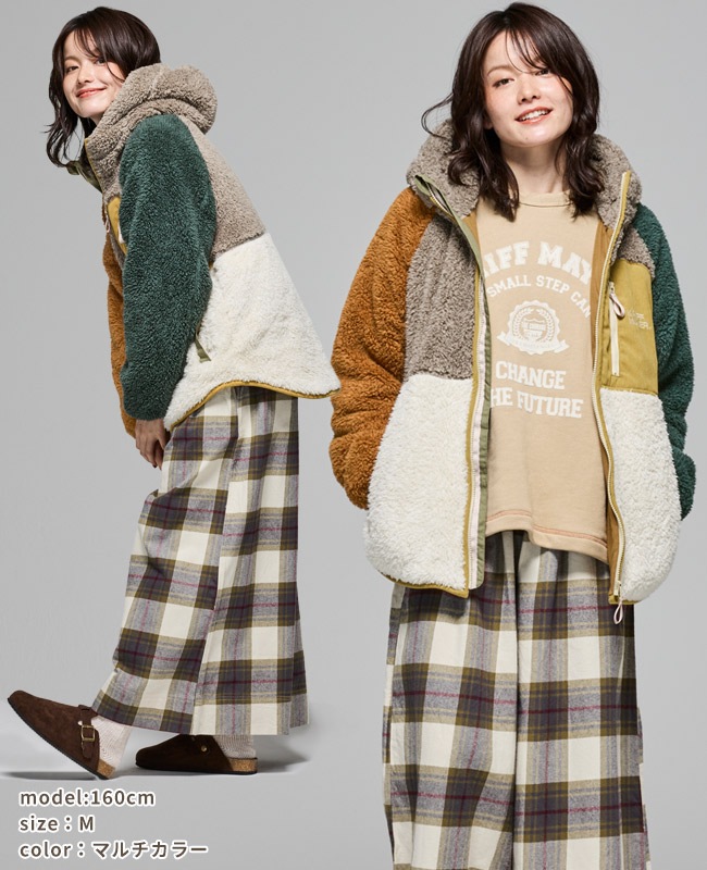 クリフメイヤー[公式] シャギーボアフードJK LADYS W2514407