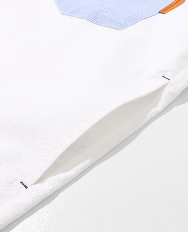 クリフメイヤー[公式] バンドカラー袖リブハッピーシャツ MENS 2537000