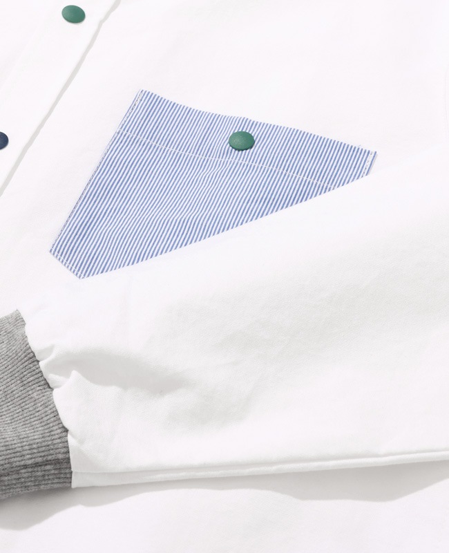 クリフメイヤー[公式] バンドカラー袖リブハッピーシャツ MENS 2537000