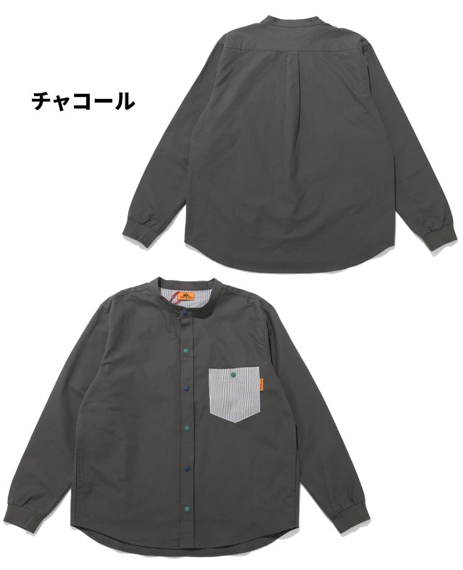 クリフメイヤー[公式] バンドカラー袖リブハッピーシャツ MENS 2537000