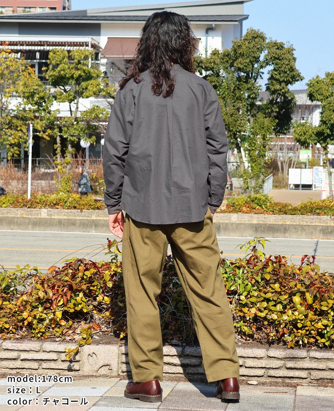 クリフメイヤー[公式] バンドカラー袖リブハッピーシャツ MENS 2537000