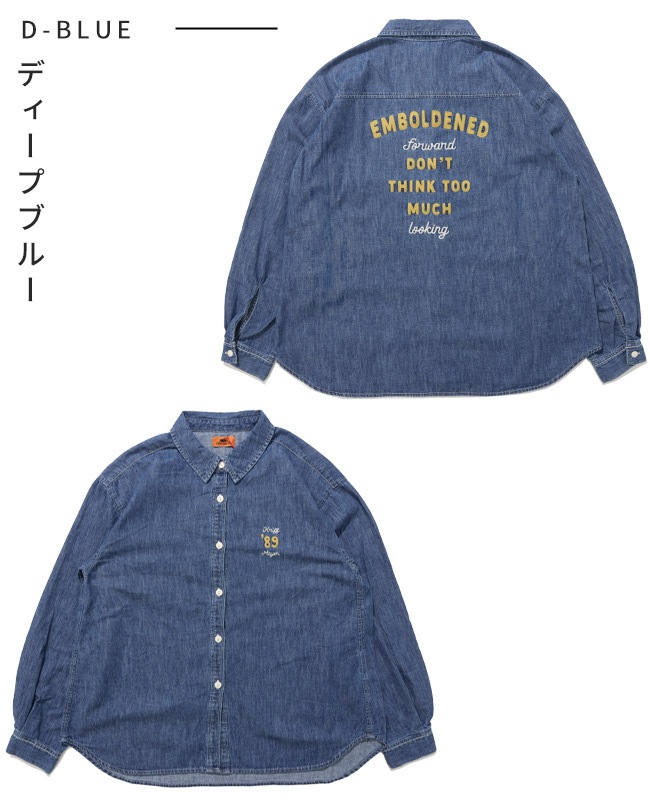 クリフメイヤー[公式] デニム刺繍シャツ LADYS W2514005