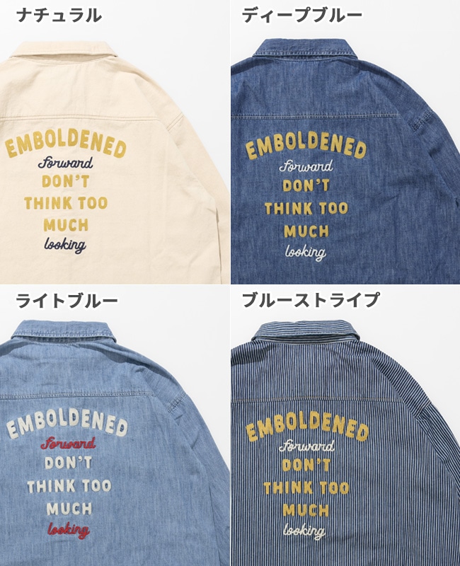 クリフメイヤー[公式] デニム刺繍シャツ LADYS W2514005