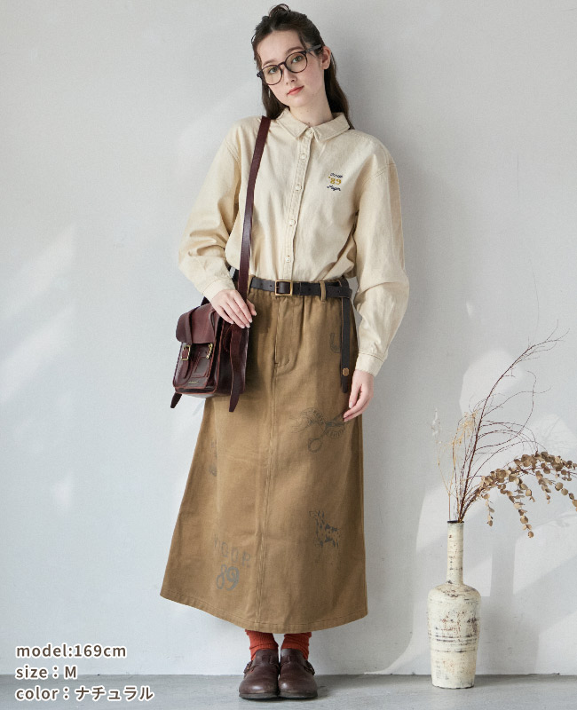 クリフメイヤー[公式] デニム刺繍シャツ LADYS W2514005