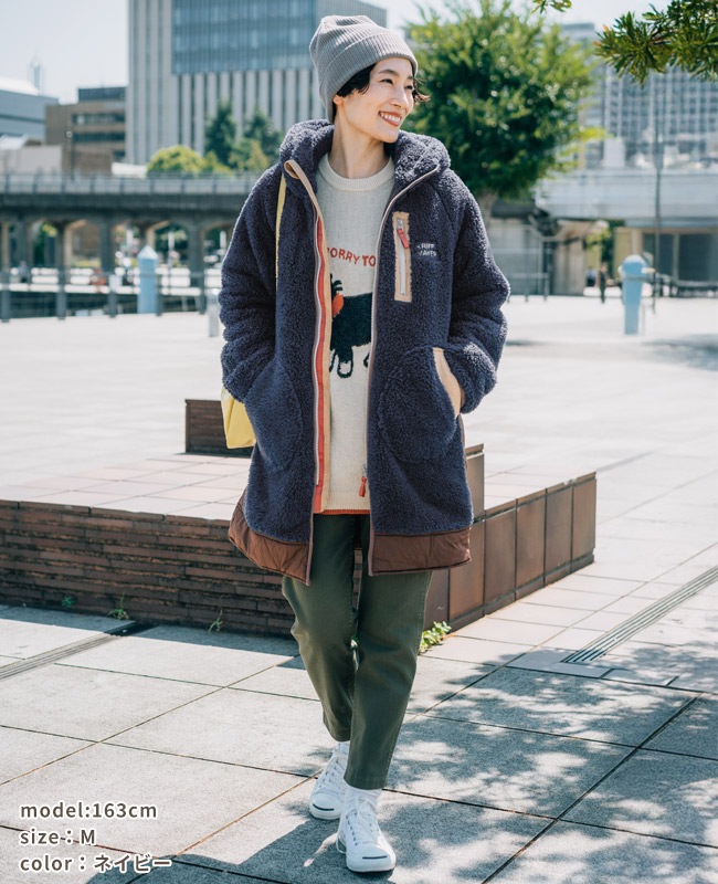 クリフメイヤー[公式] シャギーボアロングフードJK LADYS W2514409