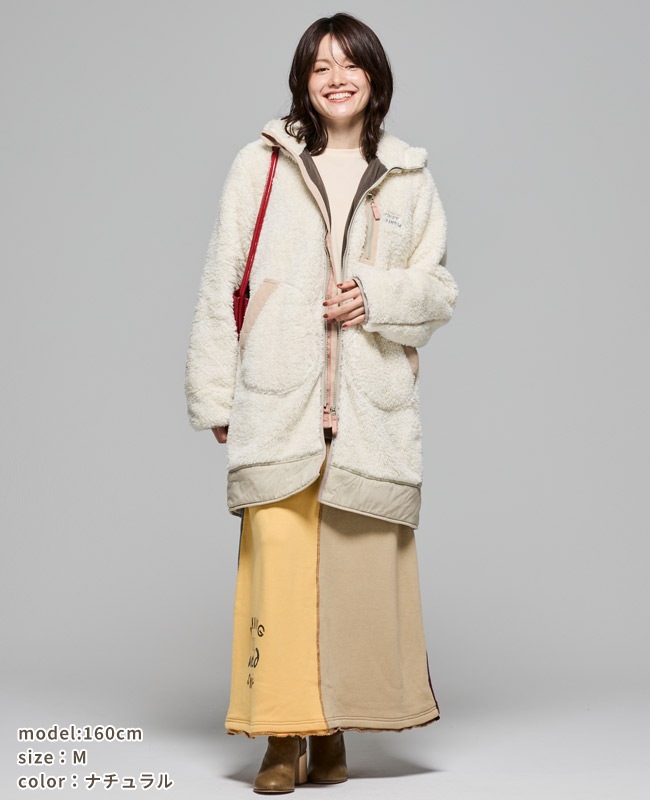 クリフメイヤー[公式] シャギーボアロングフードJK LADYS W2514409