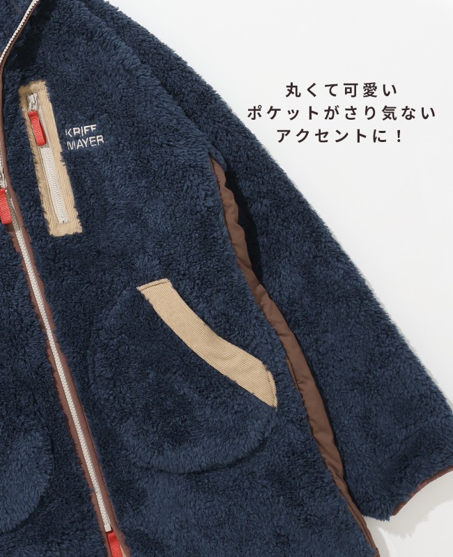 クリフメイヤー[公式] シャギーボアロングフードJK LADYS W2514409