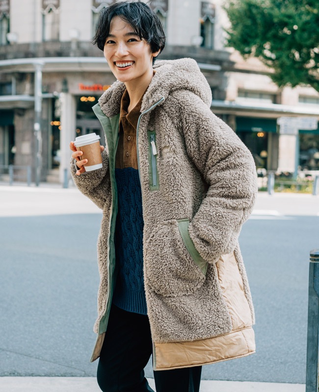 クリフメイヤー[公式] シャギーボアロングフードJK LADYS W2514409