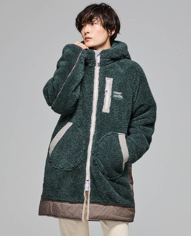 クリフメイヤー[公式] シャギーボアロングフードJK LADYS W2514409