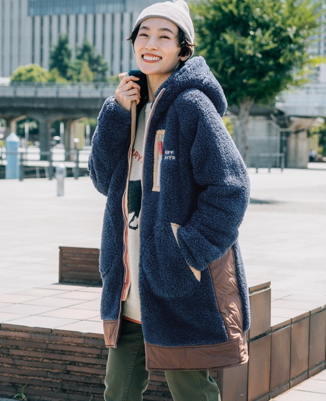 クリフメイヤー[公式] シャギーボアロングフードJK LADYS W2514409