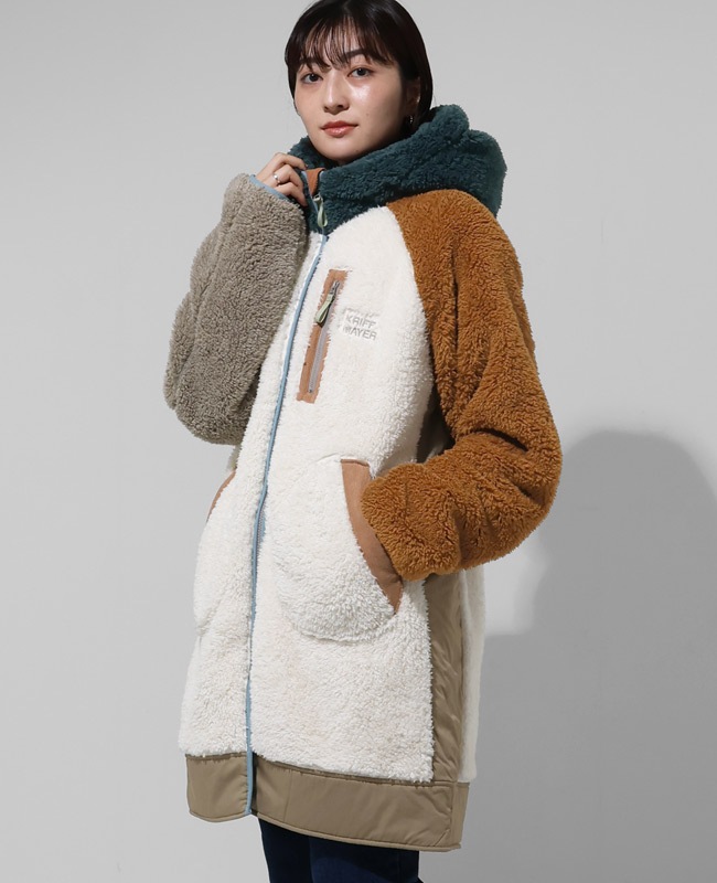 クリフメイヤー[公式] シャギーボアロングフードJK LADYS W2514409